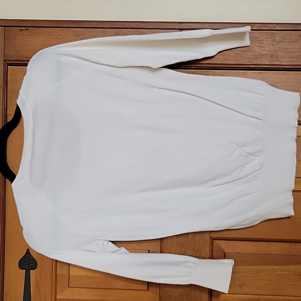 BANANA REPUBLIC OFF-WHITE Lightweight Knit Sweater - Picture 4 of 7